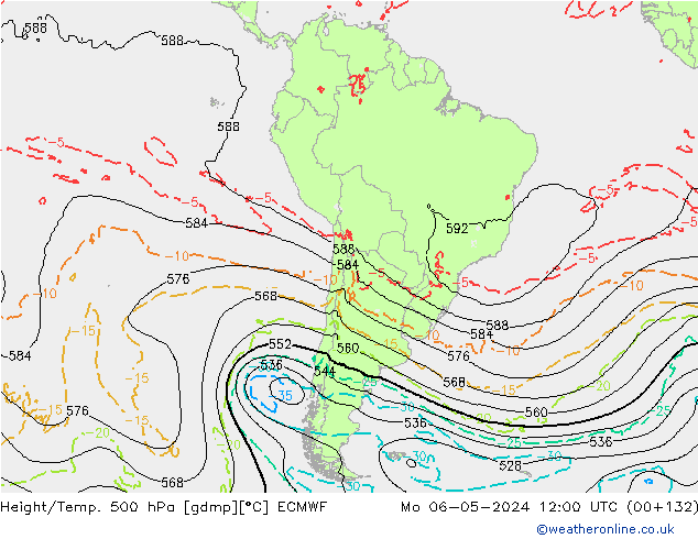 Z500/Regen(+SLP)/Z850 ECMWF ma 06.05.2024 12 UTC