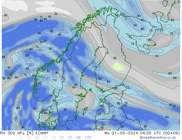 RV 300 hPa ECMWF wo 01.05.2024 06 UTC