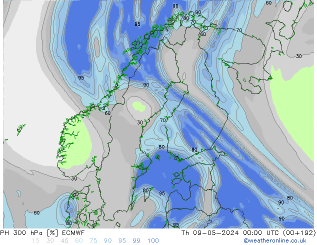 RV 300 hPa ECMWF do 09.05.2024 00 UTC