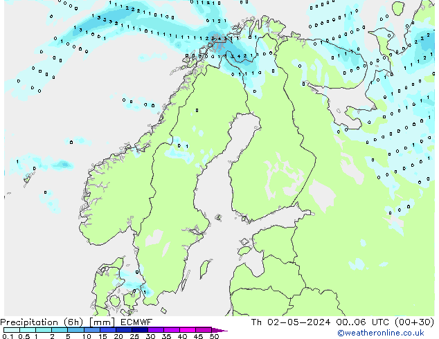 Z500/Rain (+SLP)/Z850 ECMWF Th 02.05.2024 06 UTC