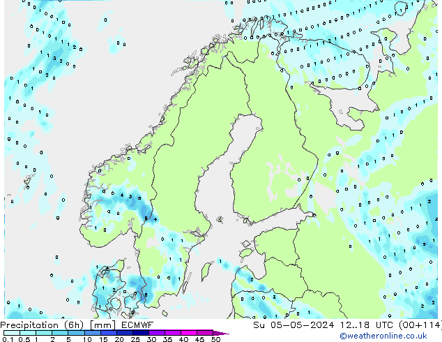 Z500/Rain (+SLP)/Z850 ECMWF dom 05.05.2024 18 UTC