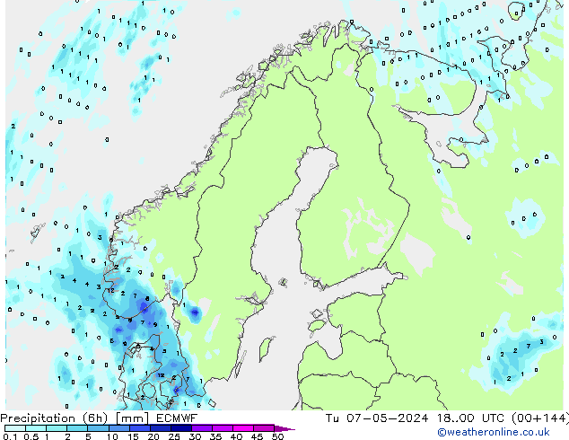 Z500/Rain (+SLP)/Z850 ECMWF Tu 07.05.2024 00 UTC