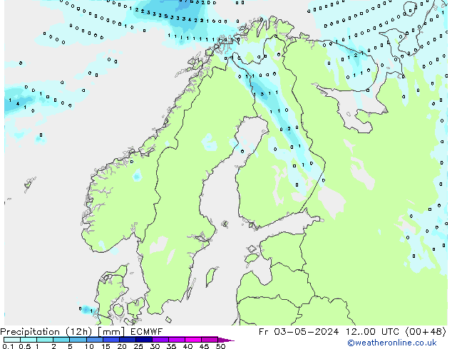 Nied. akkumuliert (12Std) ECMWF Fr 03.05.2024 00 UTC