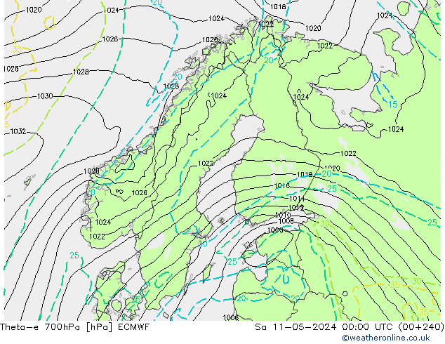 Theta-e 700hPa ECMWF Cts 11.05.2024 00 UTC