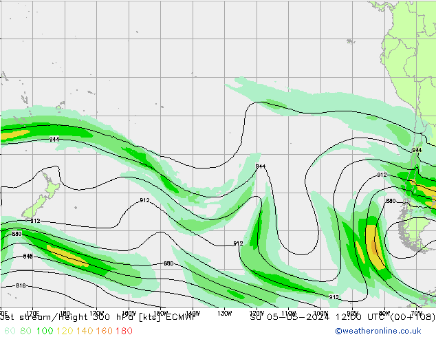 Jet stream/Height 300 hPa ECMWF Su 05.05.2024 12 UTC