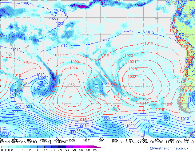 Z500/Rain (+SLP)/Z850 ECMWF We 01.05.2024 06 UTC