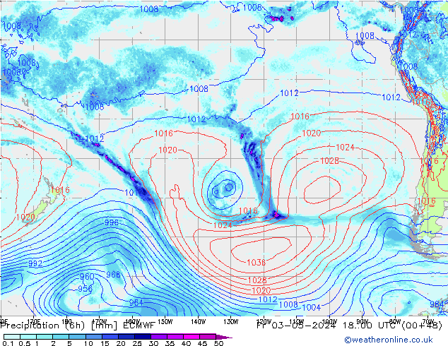 Z500/Rain (+SLP)/Z850 ECMWF Fr 03.05.2024 00 UTC