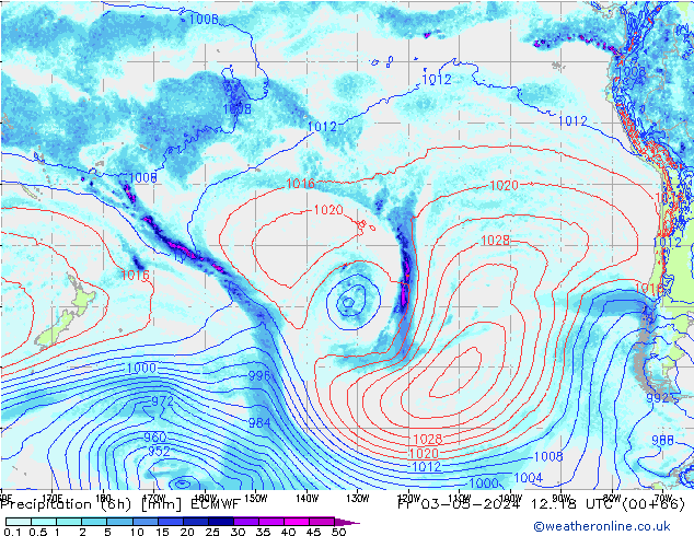 Z500/Regen(+SLP)/Z850 ECMWF vr 03.05.2024 18 UTC