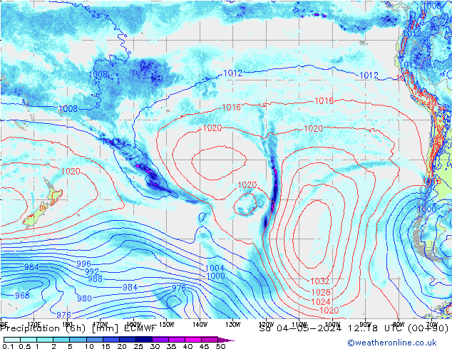 Z500/Rain (+SLP)/Z850 ECMWF Sa 04.05.2024 18 UTC