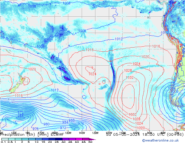 Z500/Rain (+SLP)/Z850 ECMWF Su 05.05.2024 00 UTC