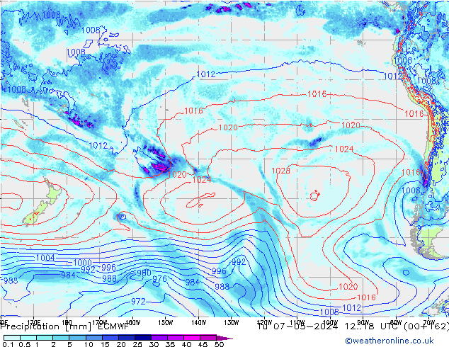 Precipitation ECMWF Tu 07.05.2024 18 UTC