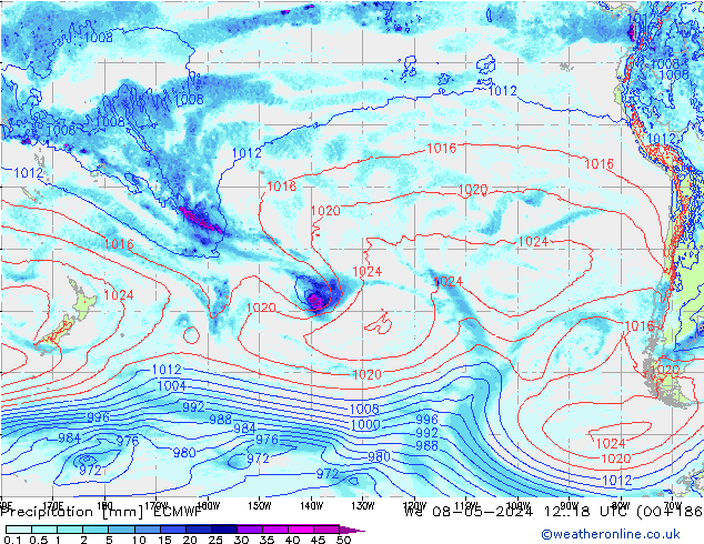 Precipitation ECMWF We 08.05.2024 18 UTC