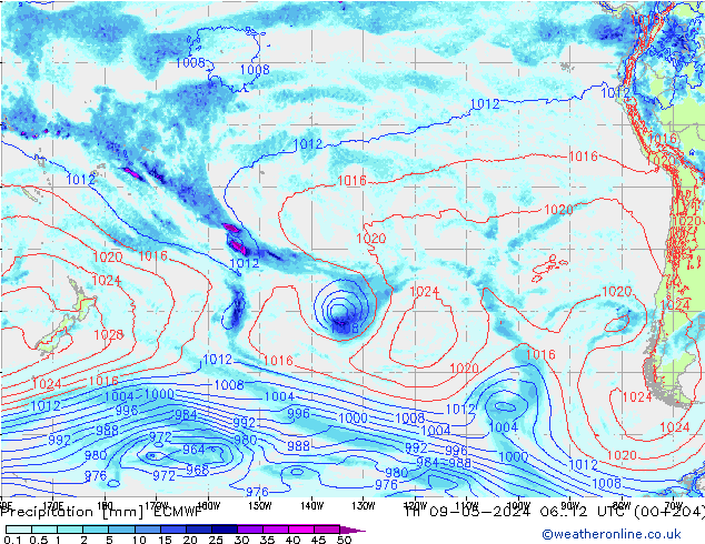 Précipitation ECMWF jeu 09.05.2024 12 UTC