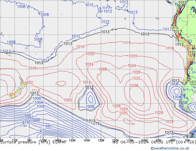 Surface pressure ECMWF Mo 06.05.2024 06 UTC