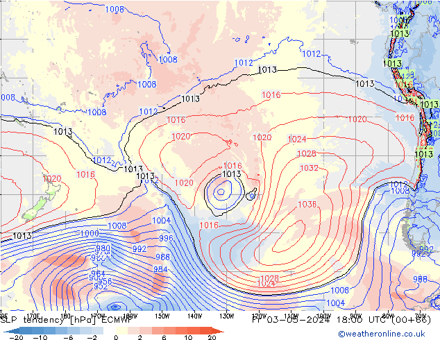 тенденция давления ECMWF пт 03.05.2024 18 UTC