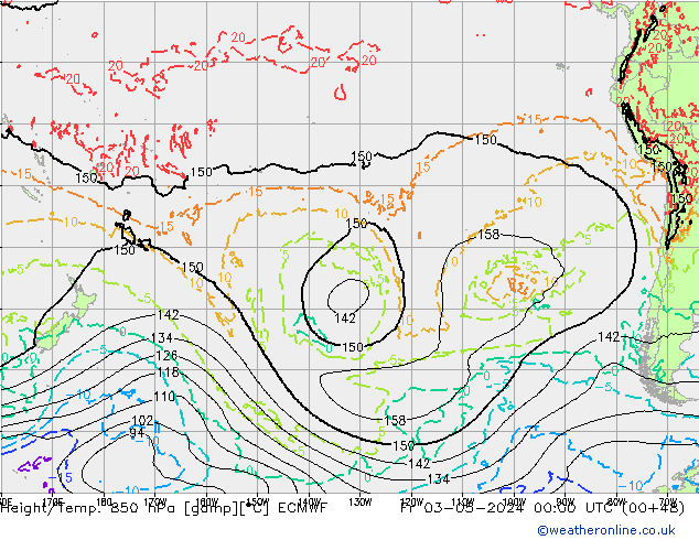 Z500/Rain (+SLP)/Z850 ECMWF Fr 03.05.2024 00 UTC