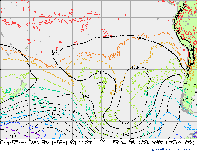 Z500/Rain (+SLP)/Z850 ECMWF Sa 04.05.2024 00 UTC