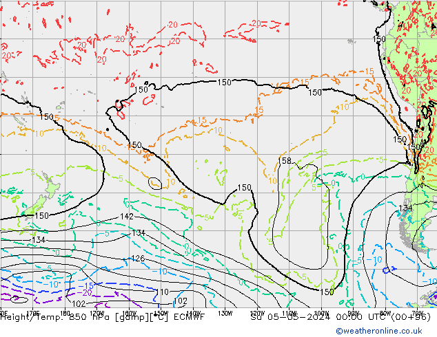 Z500/Rain (+SLP)/Z850 ECMWF Su 05.05.2024 00 UTC