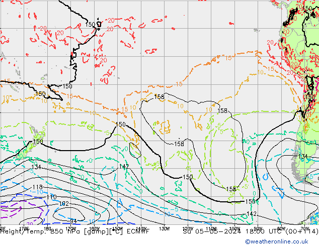 Z500/Rain (+SLP)/Z850 ECMWF Ne 05.05.2024 18 UTC