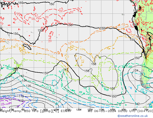 Z500/Rain (+SLP)/Z850 ECMWF Mo 06.05.2024 00 UTC