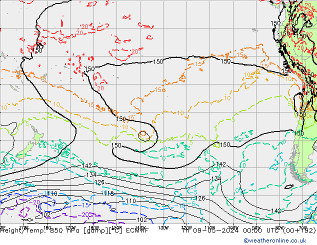 Z500/Rain (+SLP)/Z850 ECMWF чт 09.05.2024 00 UTC