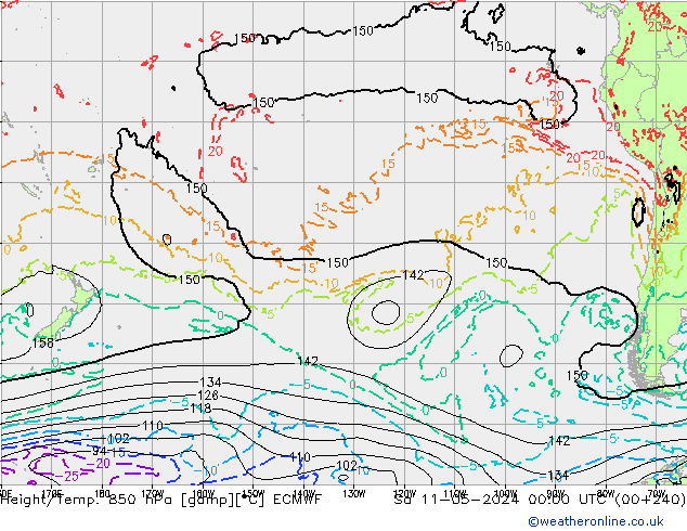 Z500/Rain (+SLP)/Z850 ECMWF Sa 11.05.2024 00 UTC