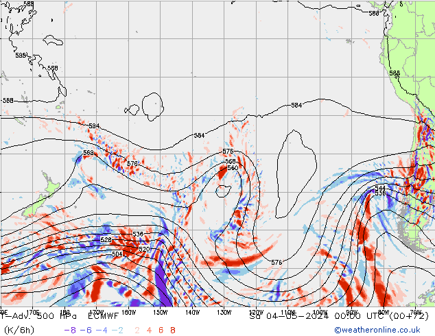 T-Adv. 500 hPa ECMWF sáb 04.05.2024 00 UTC