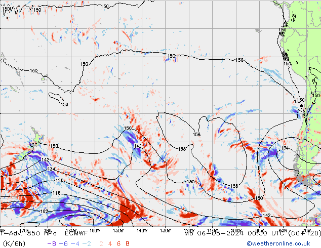 T-Adv. 850 hPa ECMWF  06.05.2024 00 UTC