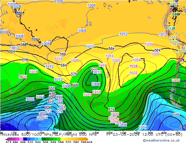 Thck 500-1000hPa ECMWF ven 03.05.2024 12 UTC