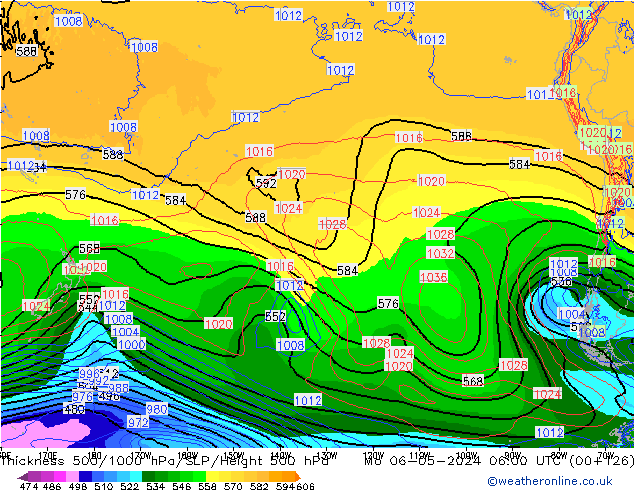 Thck 500-1000hPa ECMWF lun 06.05.2024 06 UTC