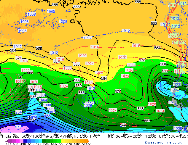 Thck 500-1000hPa ECMWF lun 06.05.2024 12 UTC