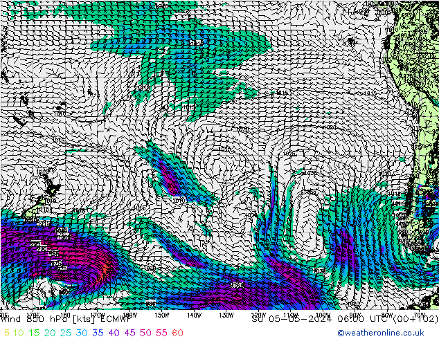 Wind 850 hPa ECMWF zo 05.05.2024 06 UTC