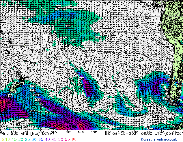 Wind 850 hPa ECMWF Mo 06.05.2024 06 UTC