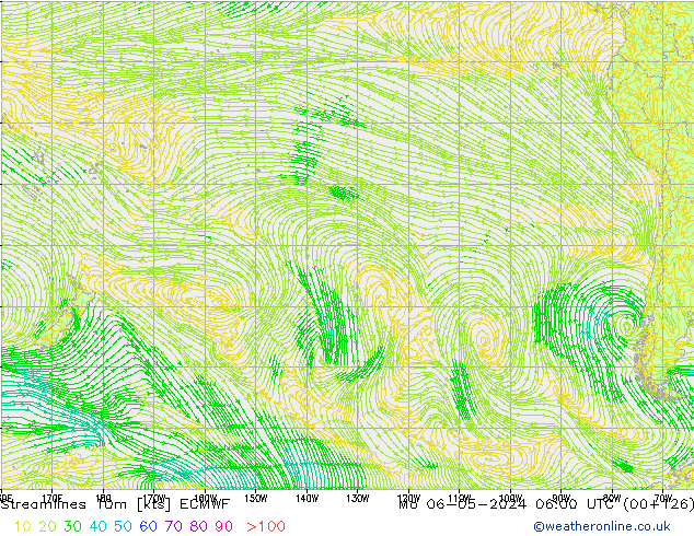 Streamlines 10m ECMWF Mo 06.05.2024 06 UTC