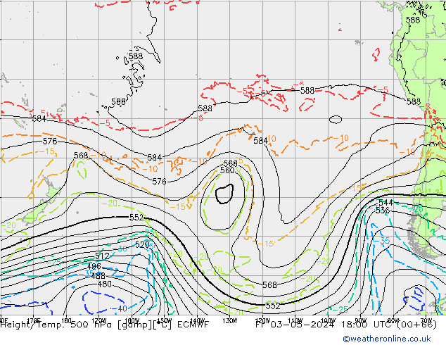 Z500/Regen(+SLP)/Z850 ECMWF vr 03.05.2024 18 UTC