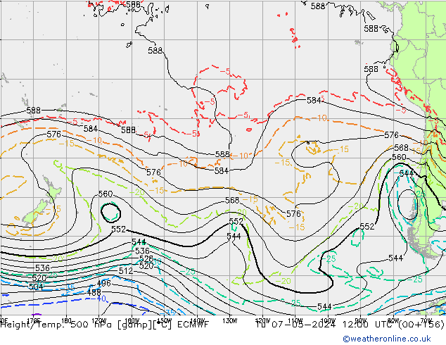 Z500/Rain (+SLP)/Z850 ECMWF ��� 07.05.2024 12 UTC