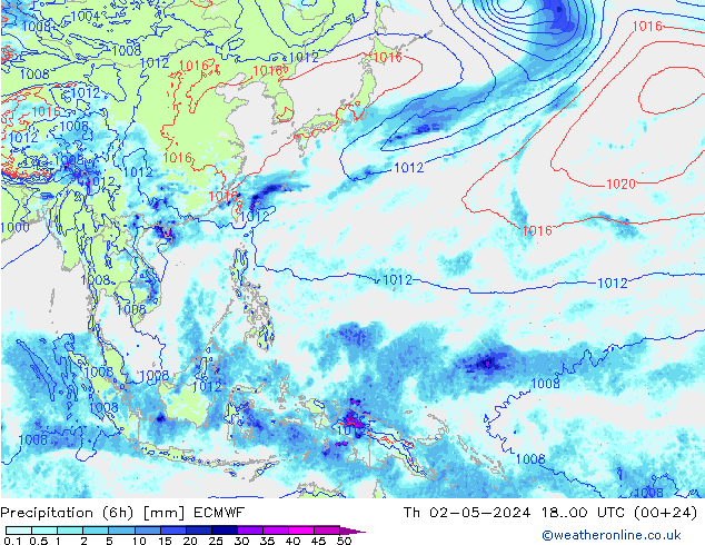 Z500/Regen(+SLP)/Z850 ECMWF do 02.05.2024 00 UTC