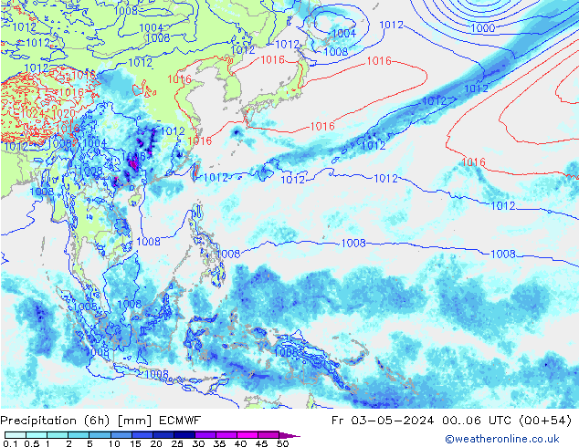 Z500/Yağmur (+YB)/Z850 ECMWF Cu 03.05.2024 06 UTC