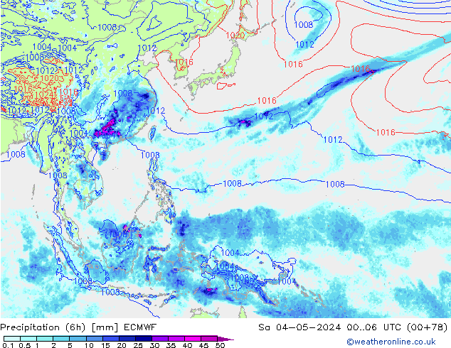 Z500/Rain (+SLP)/Z850 ECMWF Sa 04.05.2024 06 UTC