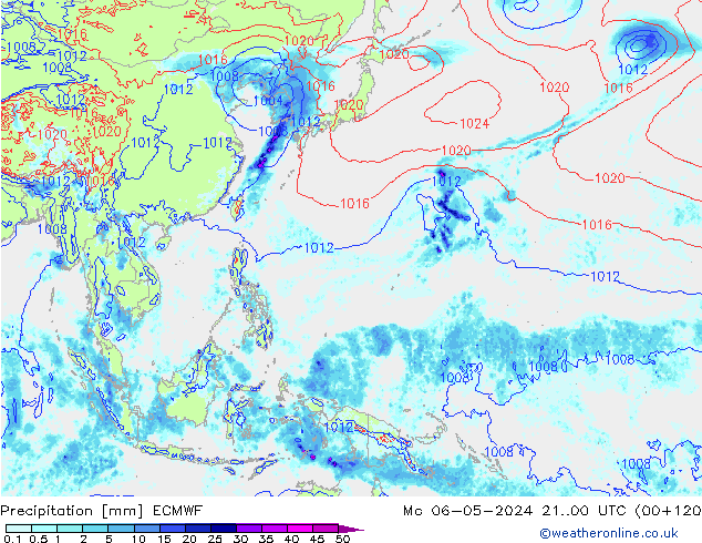 precipitação ECMWF Seg 06.05.2024 00 UTC