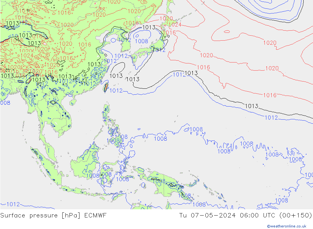 pression de l'air ECMWF mar 07.05.2024 06 UTC