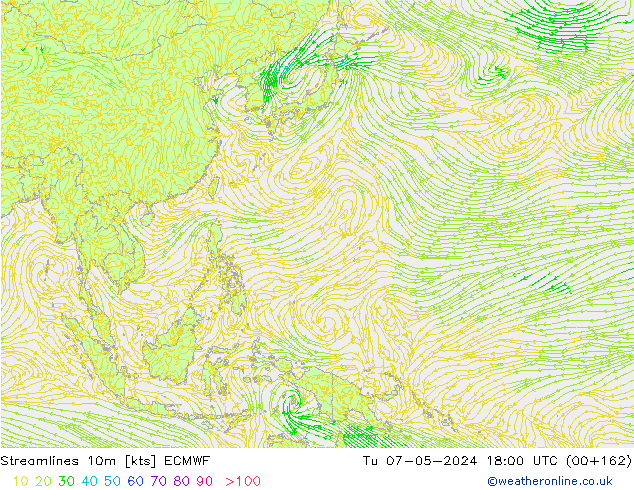 Rüzgar 10m ECMWF Sa 07.05.2024 18 UTC