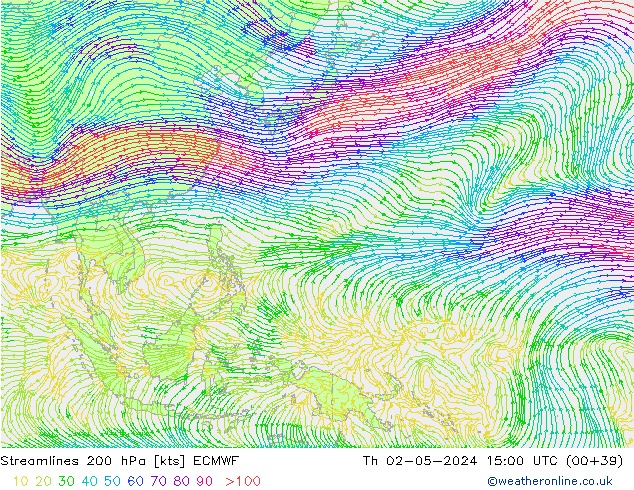 Stromlinien 200 hPa ECMWF Do 02.05.2024 15 UTC