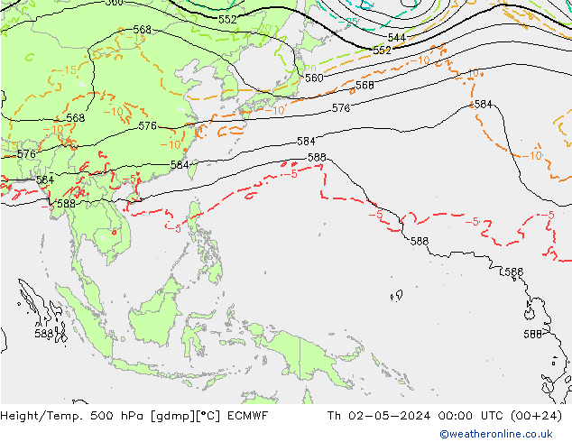 Z500/Regen(+SLP)/Z850 ECMWF do 02.05.2024 00 UTC