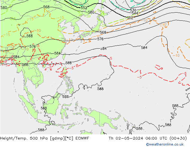 Z500/Regen(+SLP)/Z850 ECMWF do 02.05.2024 06 UTC