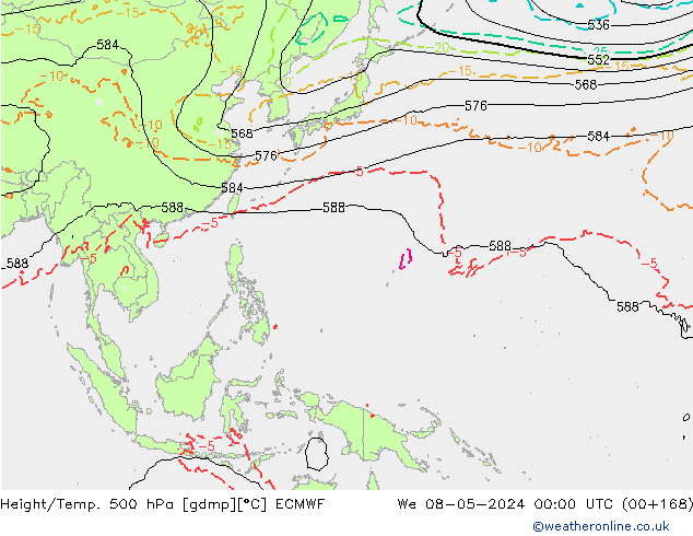 Z500/Rain (+SLP)/Z850 ECMWF St 08.05.2024 00 UTC