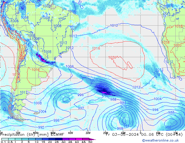 Z500/Yağmur (+YB)/Z850 ECMWF Cu 03.05.2024 06 UTC