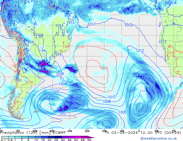 Nied. akkumuliert (12Std) ECMWF Do 02.05.2024 00 UTC