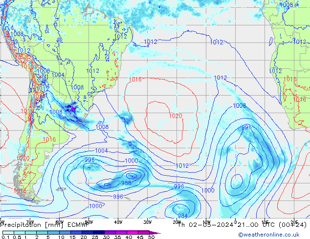 Yağış ECMWF Per 02.05.2024 00 UTC