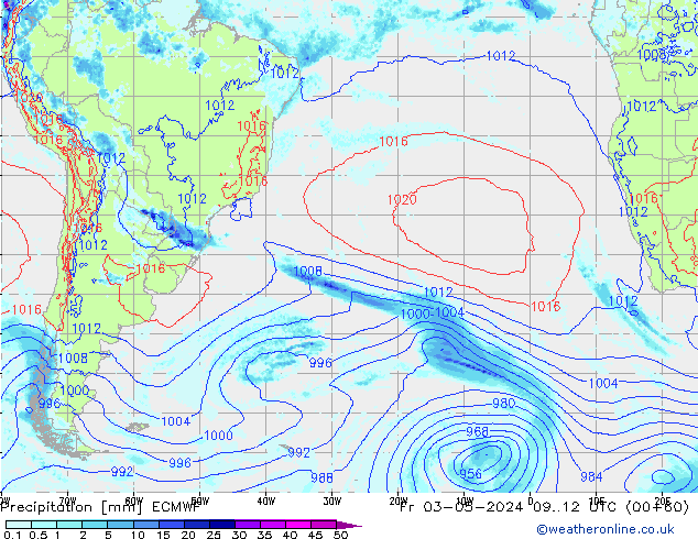 Precipitation ECMWF Fr 03.05.2024 12 UTC